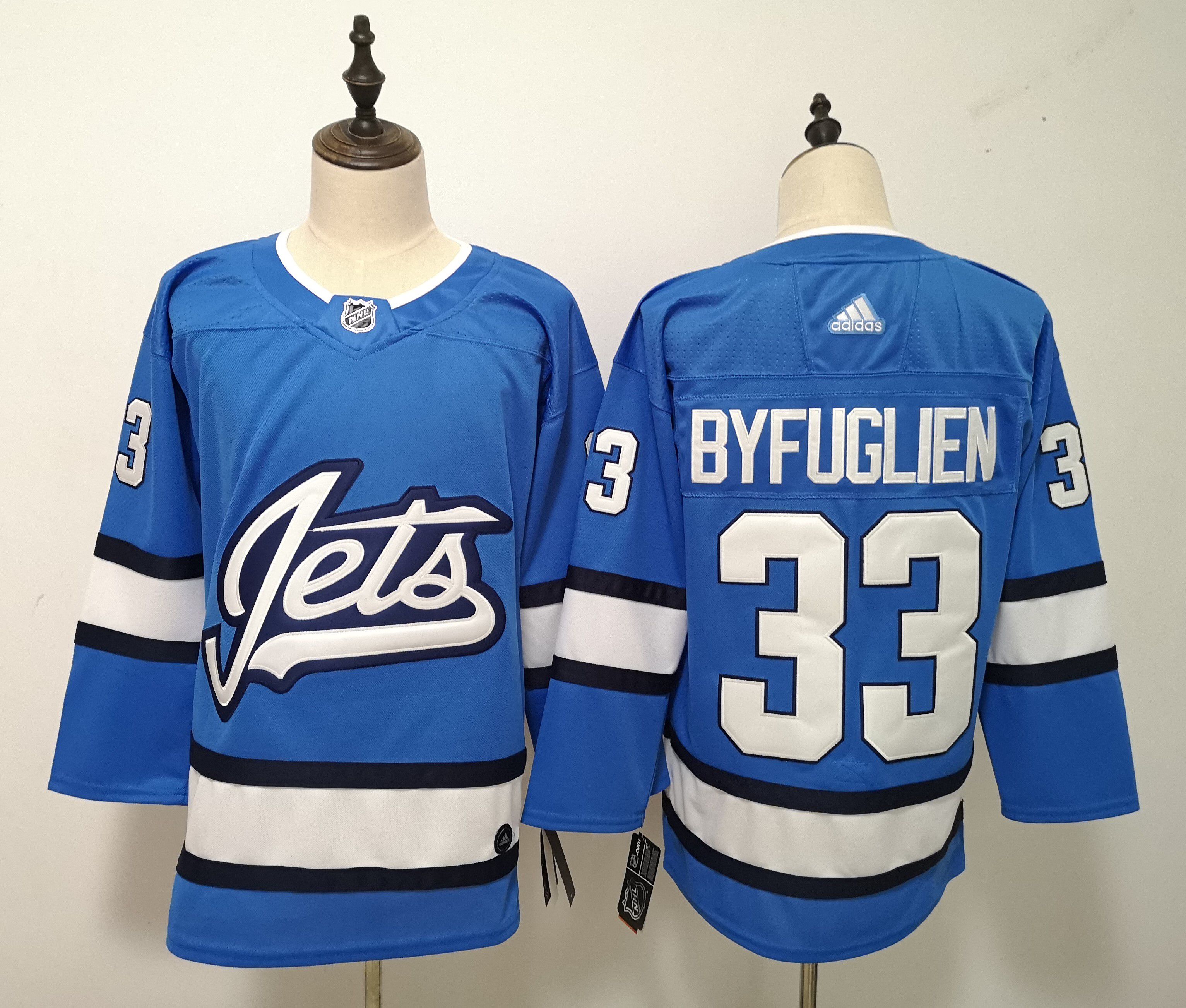 Men Winnipeg Jets #33 Byfuglien Blue Adidas Alternate Authentic Stitched NHL Jersey->winnipeg jets->NHL Jersey